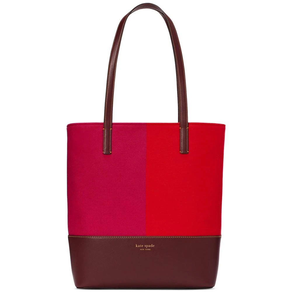 商品Kate Spade|Waverly Racing Stripe Jacquard Large Tote,价格¥1041,第1张图片