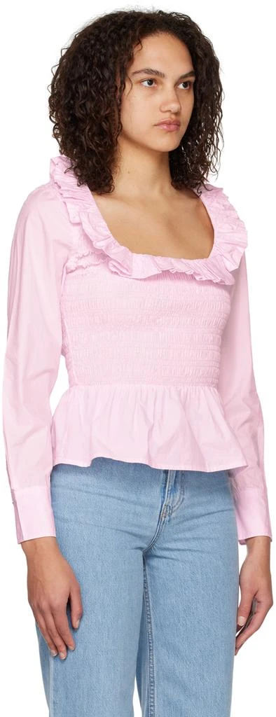 商品Ganni|Pink Smock Blouse,价格¥1474,第2张图片详细描述