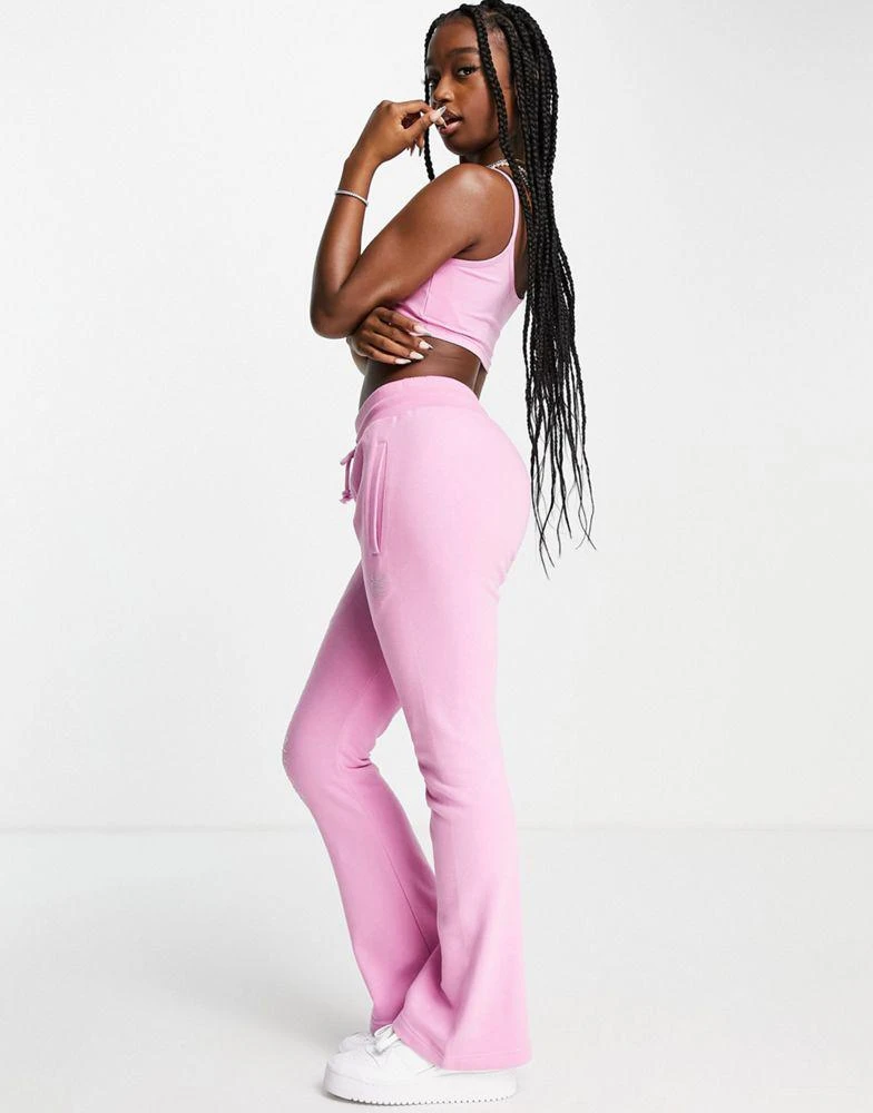 商品Adidas|adidas Originals '2000s Luxe'  track pant in pink with diamante logo,价格¥525,第4张图片详细描述