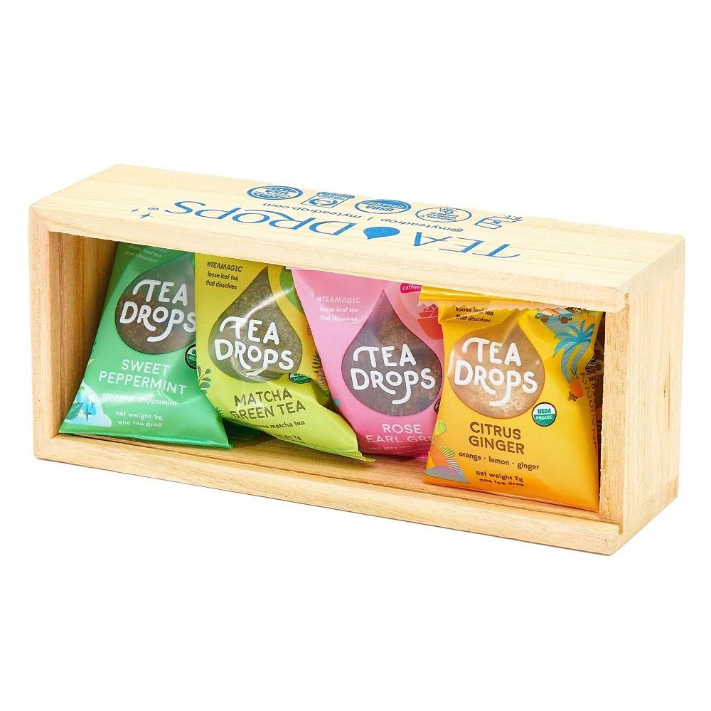 商品Tea Drops|Best Tea Gift Wooden Sampler 2 Pack,价格¥210,第3张图片详细描述