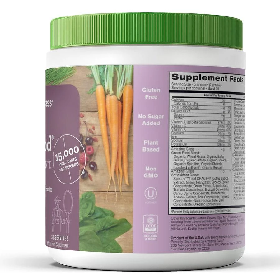 商品Amazing Grass|Amazing Grass® 超级绿色食物冲剂 莓果味,价格¥245,第2张图片详细描述