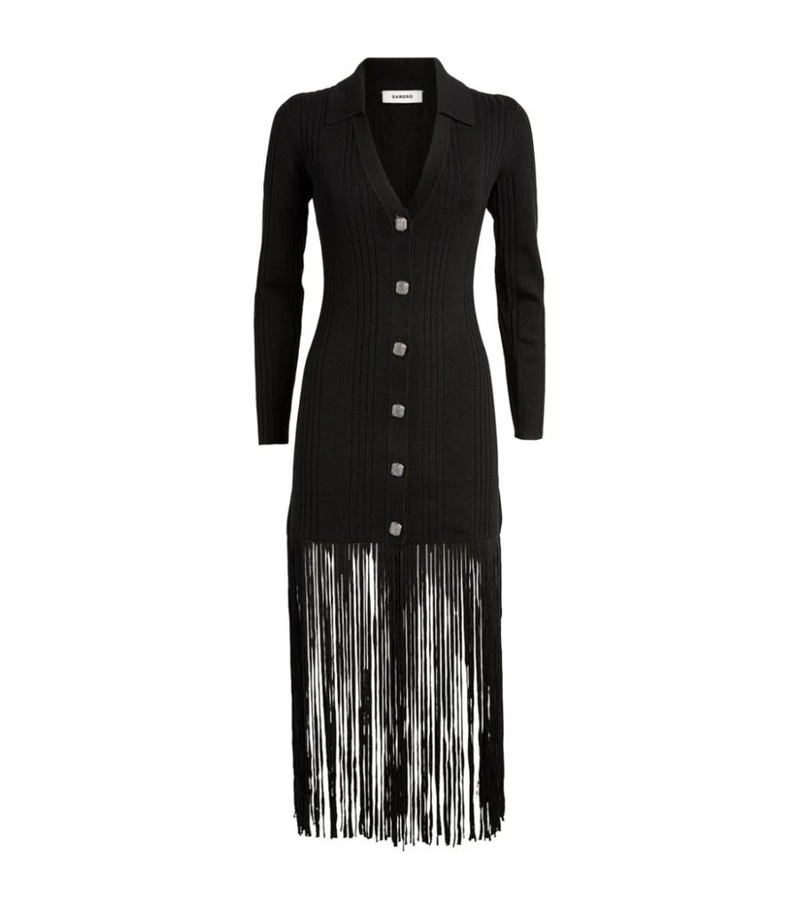 商品Sandro|Fringed Midi Dress,价格¥3675,第1张图片