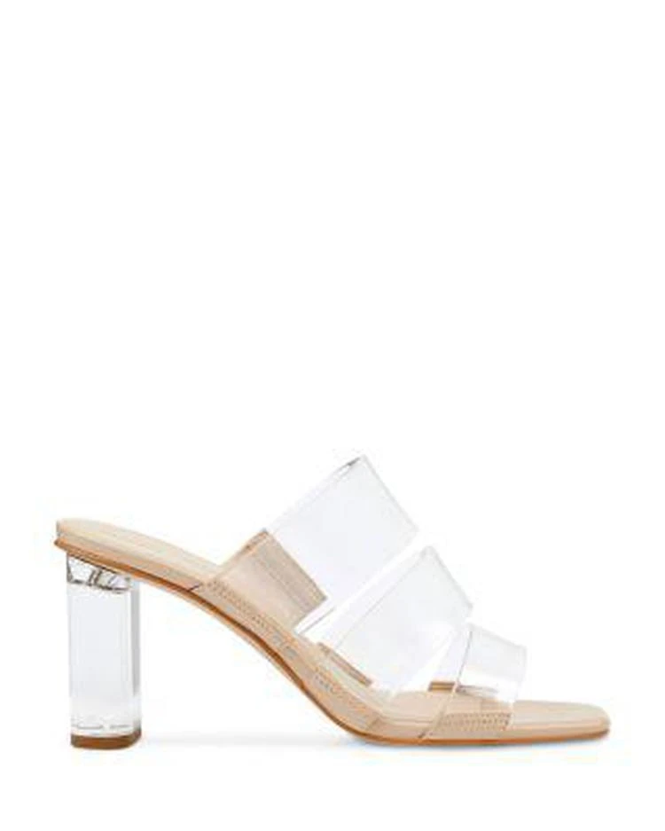 商品KENDALL & KYLIE|KENDALL and KYLIE Women's Leila2 Lucite Block Heel Sandals ,价格¥477,第2张图片详细描述