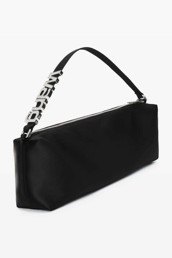 商品Alexander Wang|Heiress Large Satin Flex Bag With Crystal-embellished  Charms,价格¥3637,第3张图片详细描述