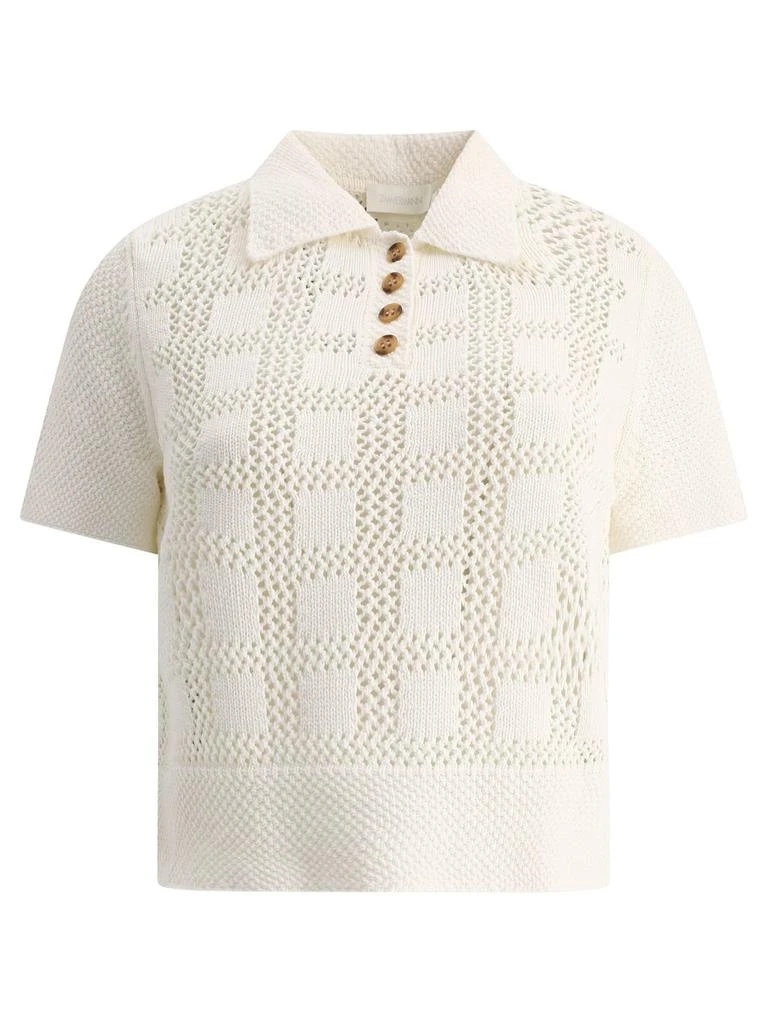 商品Zimmermann|Zimmermann Lyre Polo Top,价格¥2169,第1张图片