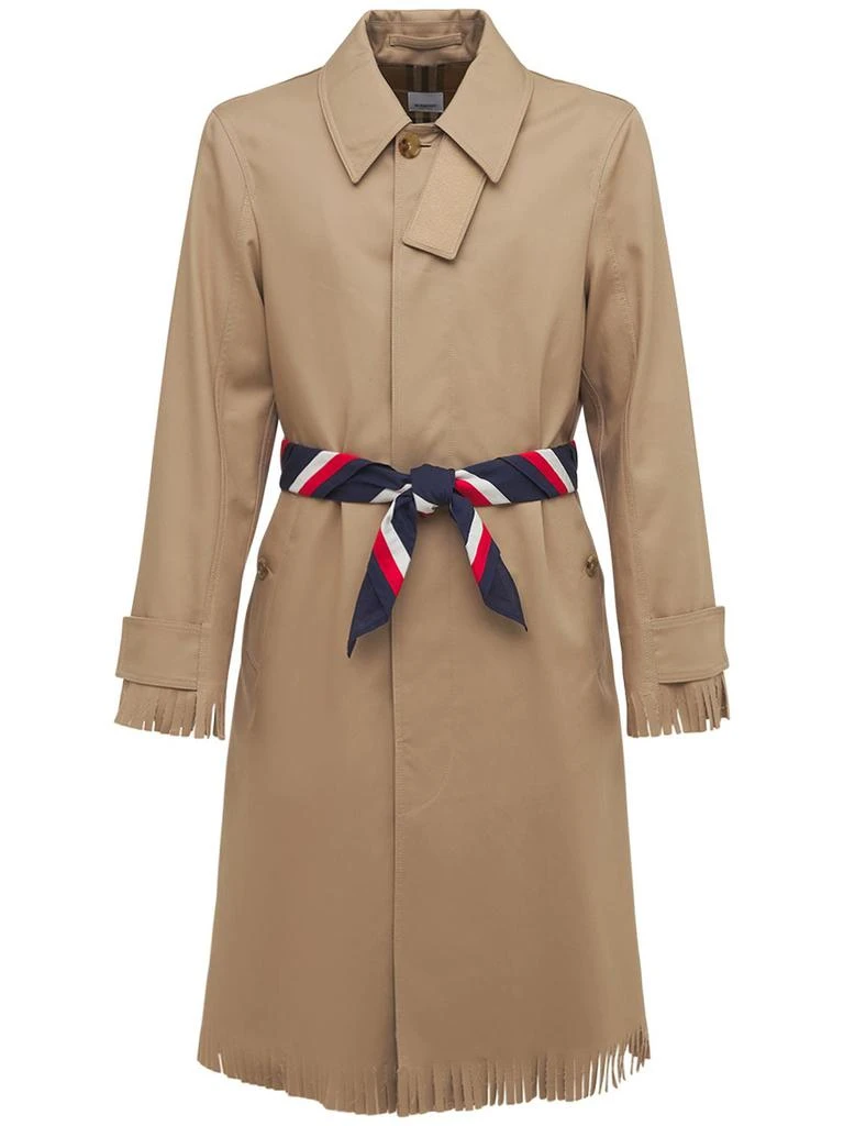 商品Burberry|Cotton Trench Coat W/ Printed Belt,价格¥19035,第1张图片