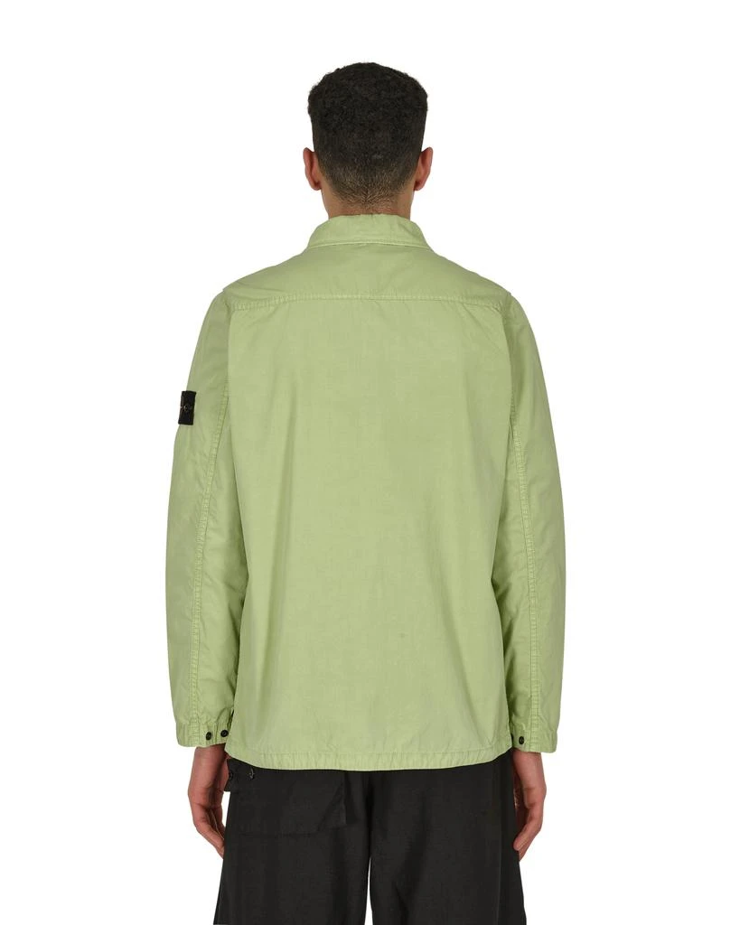 商品Stone Island|Garment Dyed 'OLD' Effect Overshirt Green,价格¥2782,第3张图片详细描述