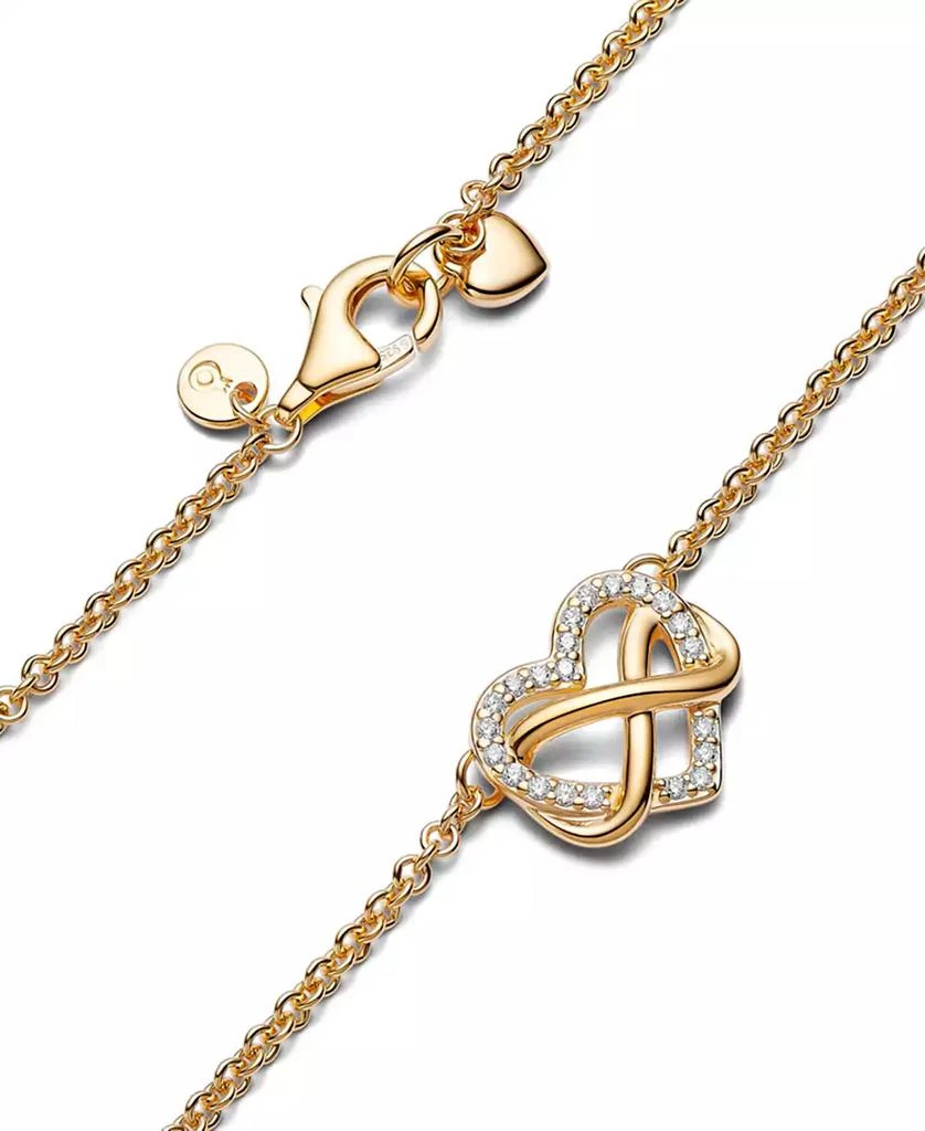 商品PANDORA|Sparkling Infinity Heart Collier Necklace,价格¥936,第3张图片详细描述