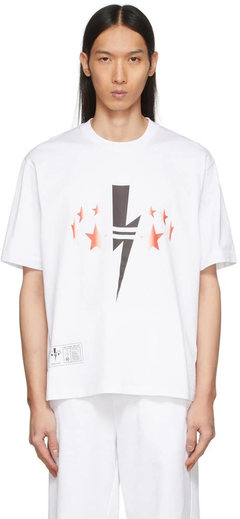 商品Neil Barrett|White James Harden Edition Star Bolt T-Shirt,价格¥688,第1张图片