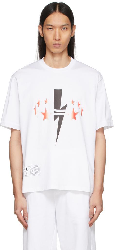 商品Neil Barrett|White James Harden Edition Star Bolt T-Shirt,价格¥1524,第1张图片