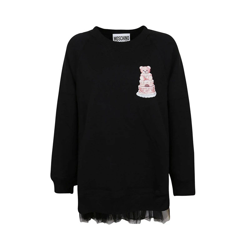 商品Moschino|MOSCHINO 黑色女士卫衣/帽衫 V1710-5427-3555,价格¥3967,第1张图片