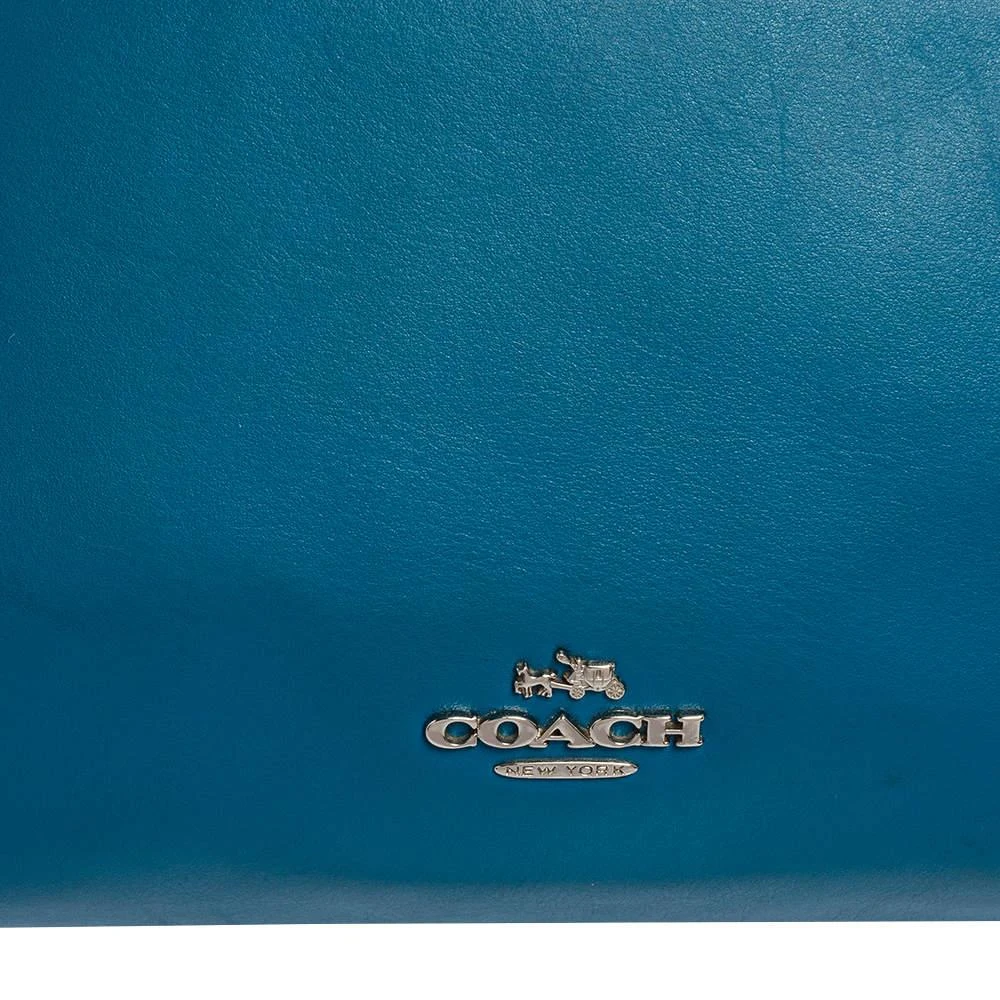 商品[二手商品] Coach|Coach Teal Blue Leather Crosby Double Zip Crossbody Bag,价格¥1548,第5张图片详细描述