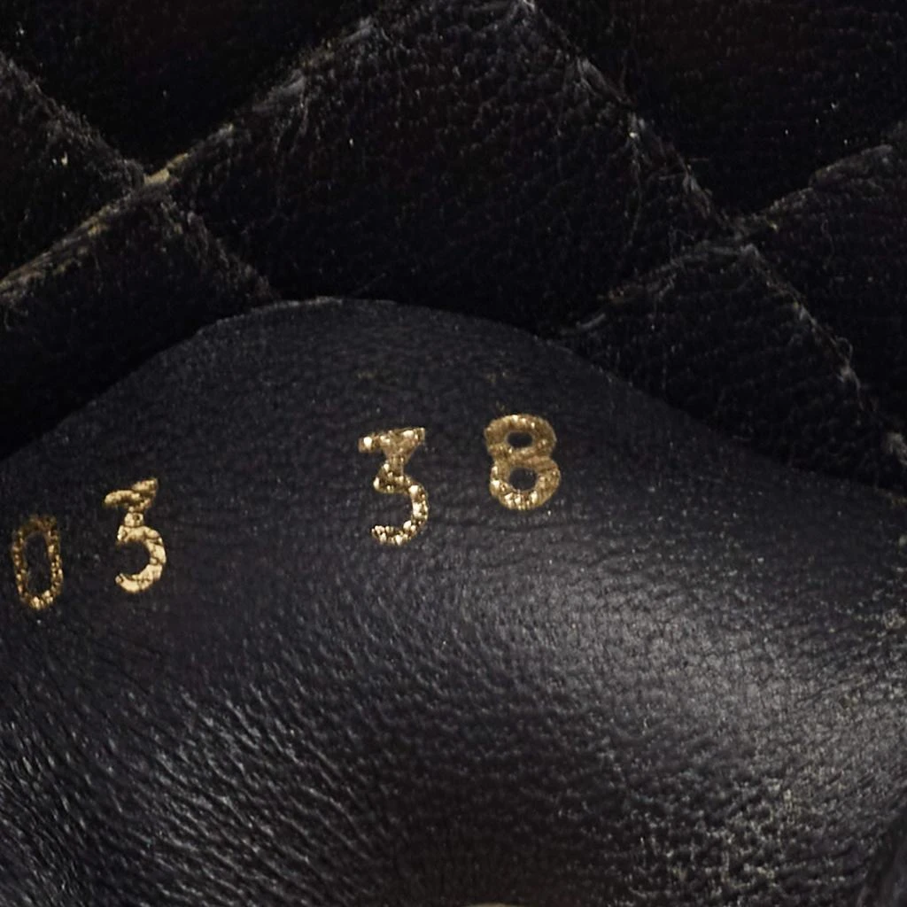 Chanel Black Leather Quilted Rope CC Flat Sandals Size 38 商品