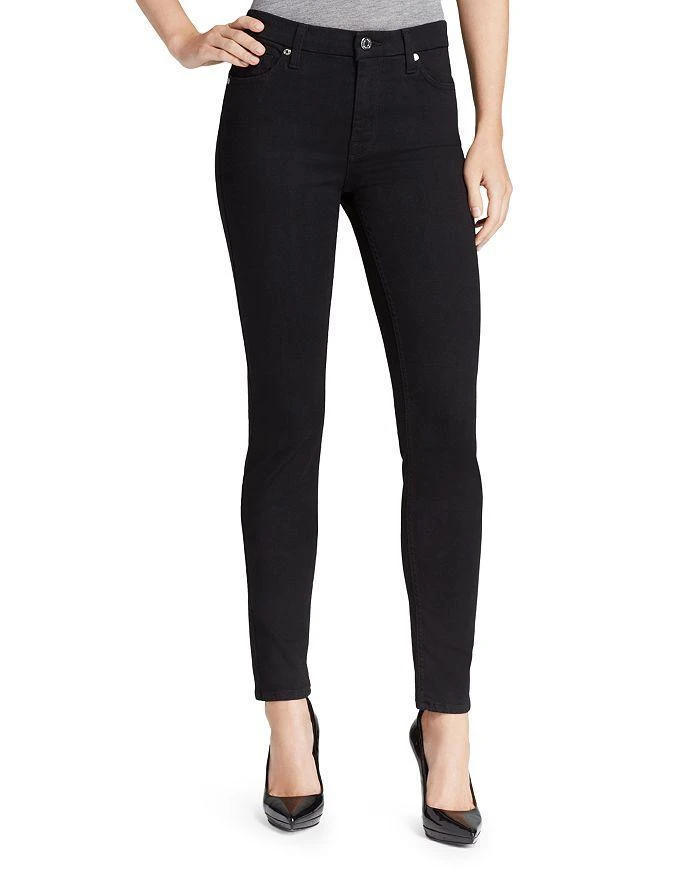 商品7 For All Mankind|Slim Illusion Luxe High Waist Skinny Jeans in Black,价格¥1038,第1张图片