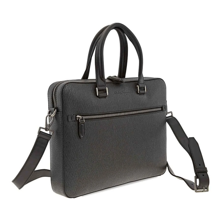 商品Salvatore Ferragamo|Ferragamo Revival Black Briefcase,价格¥5322,第3张图片详细描述