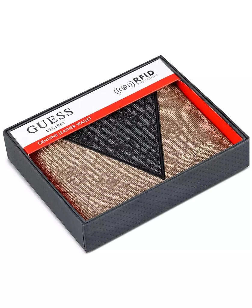 商品GUESS|Men's Quattro Patchwork Triangle Logo Wallet,价格¥226,第5张图片详细描述