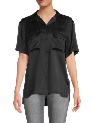 商品Equipment|Amaia Silk Satin Button-Front Shirt,价格¥570,第1张图片