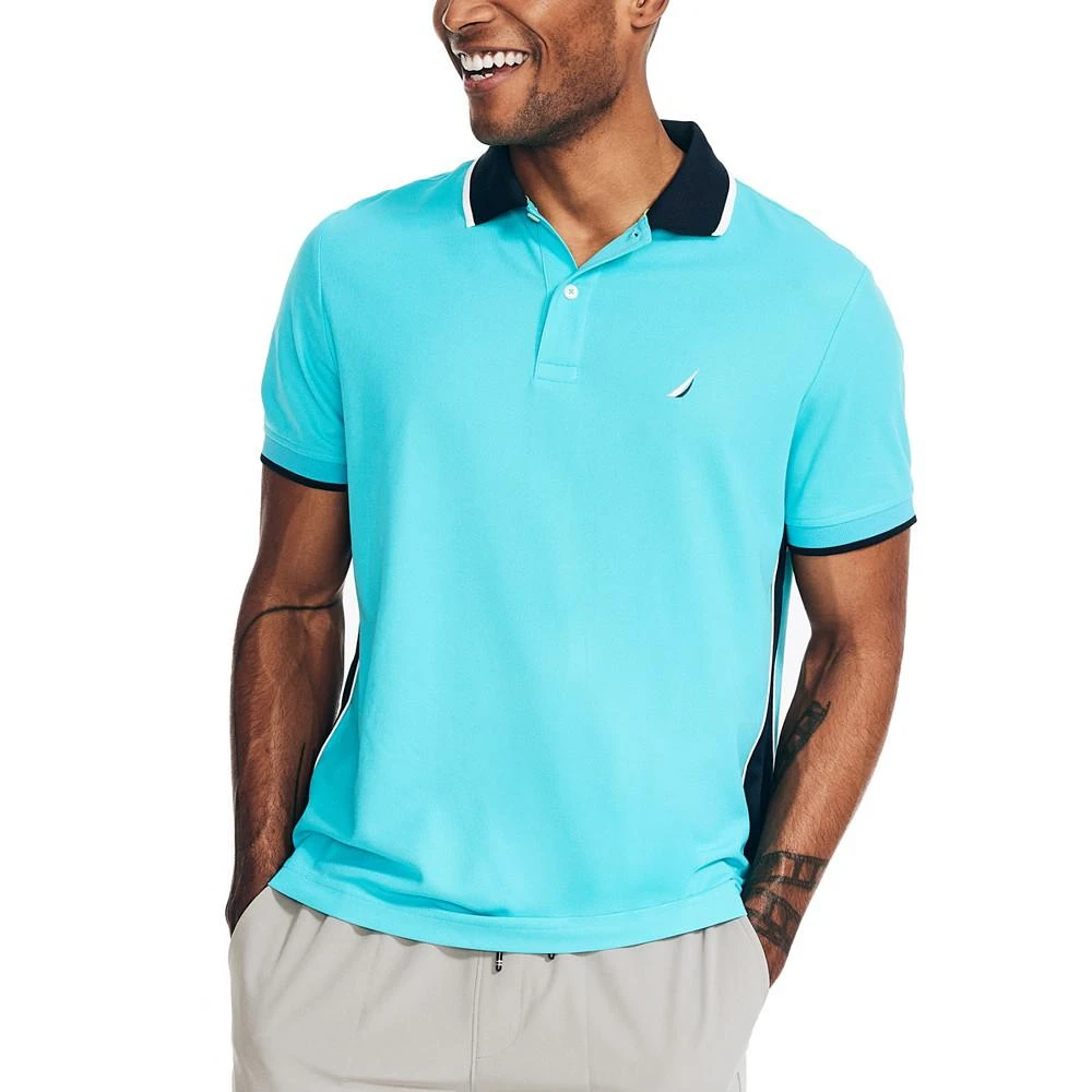 商品Nautica|Men's Navtech Performance Classic-Fit Tipped Polo,价格¥358,第1张图片