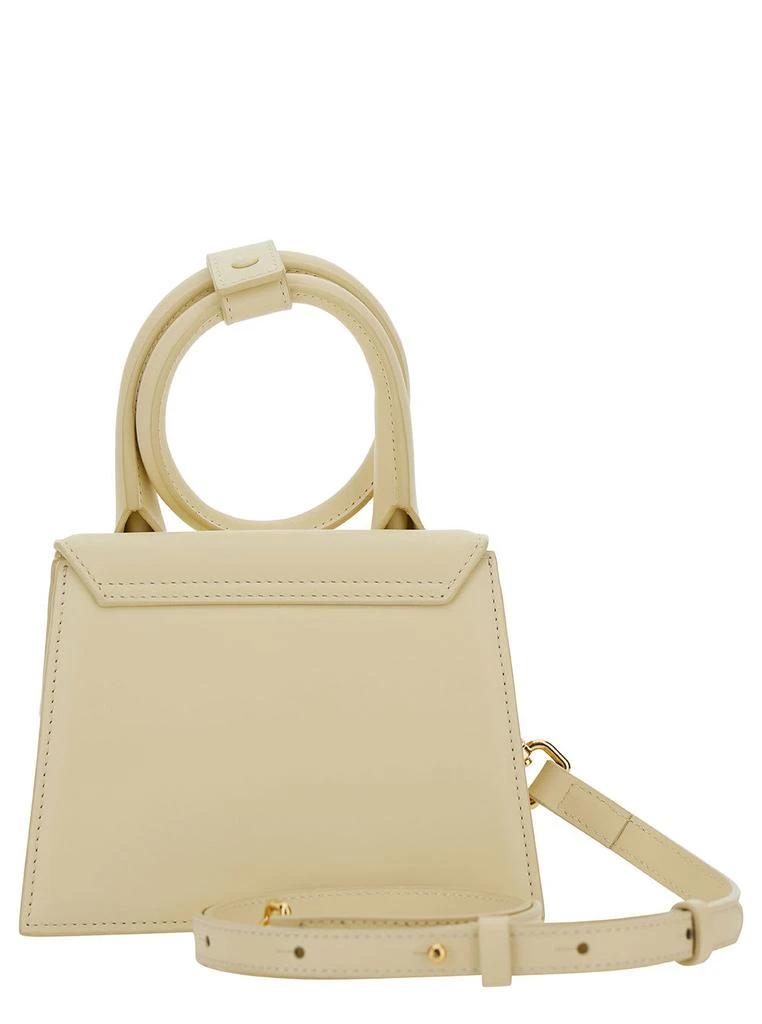 商品Jacquemus|le Chiquito Noeud White Crossbody Bag With Logo In Leather Woman,价格¥5495,第4张图片详细描述