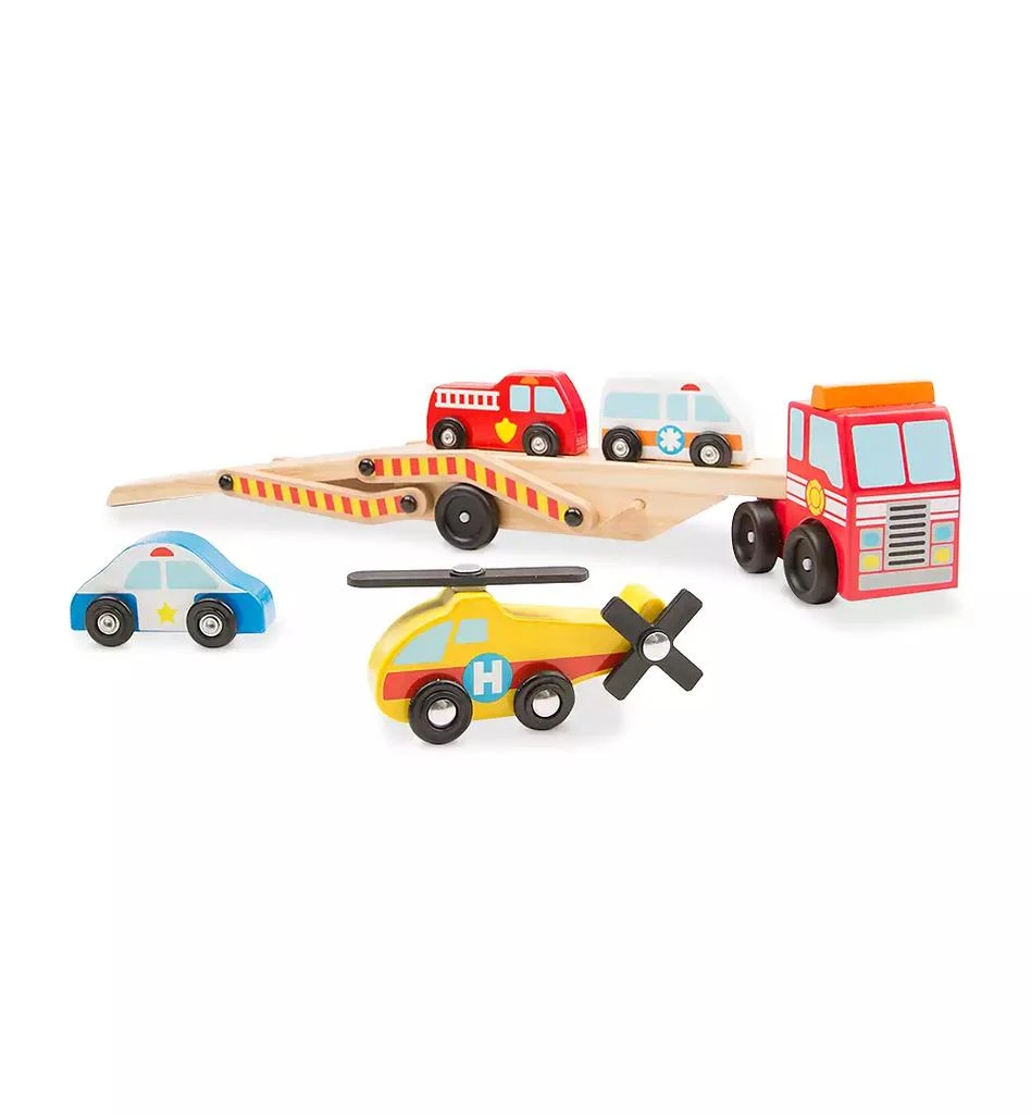 商品Melissa & Doug|Melissa & Doug Emergency Vehicles Carrier Play Set,价格¥193,第1张图片