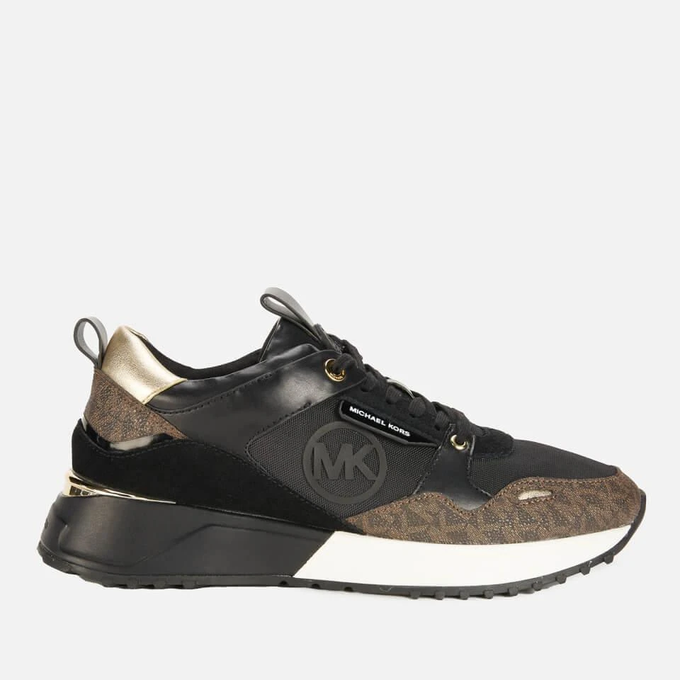 商品Michael Kors|MICHAEL MICHAEL KORS WOMEN'S THEO RUNNING STYLE TRAINERS - BLACK,价格¥1108,第1张图片