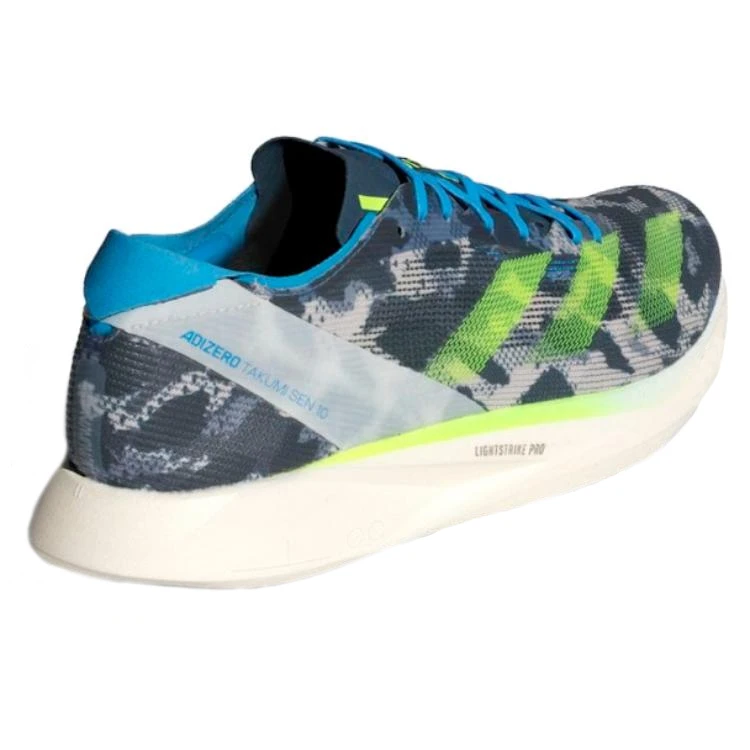商品[国内直发] Adidas|adidas Adizero Takumi Sen 10 舒适百搭 网布减震耐磨 低帮 碳板跑步鞋 男款 白蓝黄,价格¥897,第5张图片详细描述