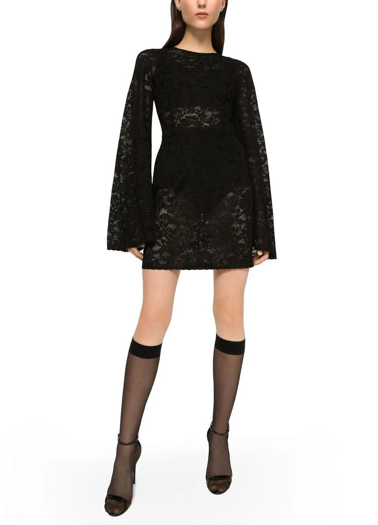 商品Dolce & Gabbana|短款蕾丝缝线连衣裙,价格¥26441,第5张图片详细描述