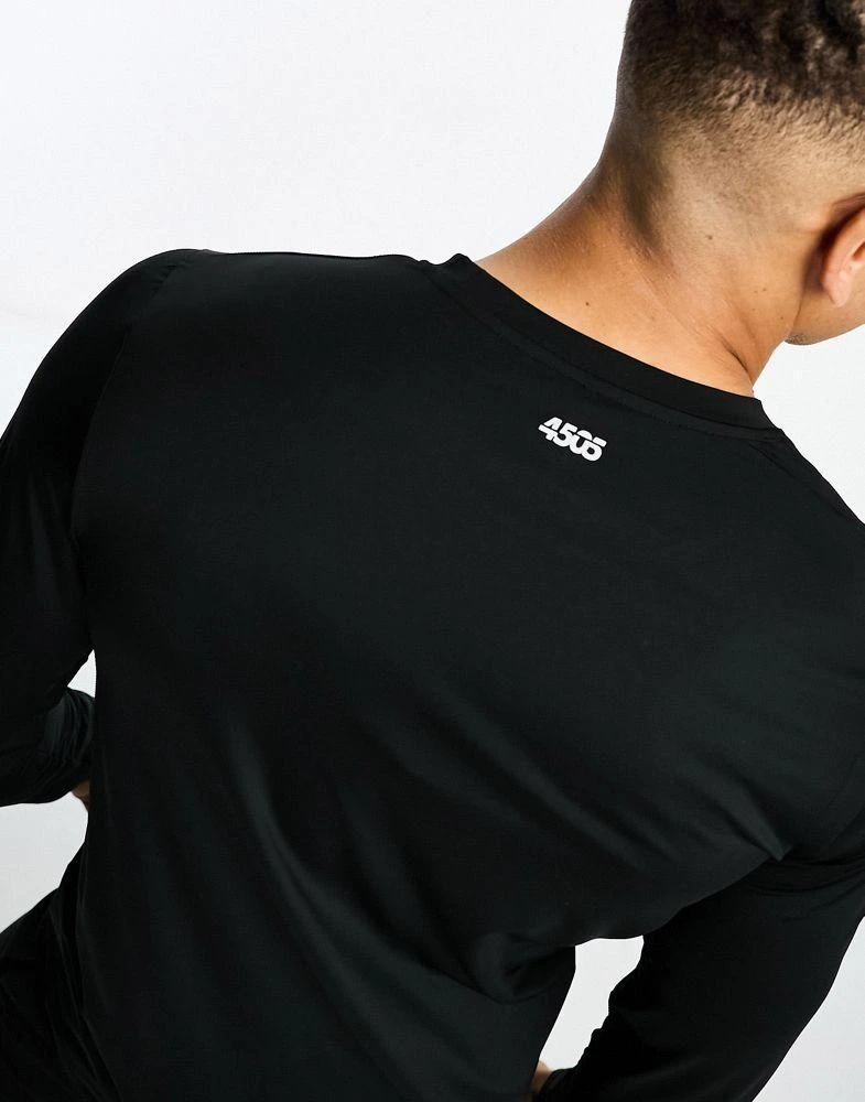 商品ASOS|ASOS 4505 all sports long sleeve t-shirt with quick dry in black,价格¥110,第4张图片详细描述