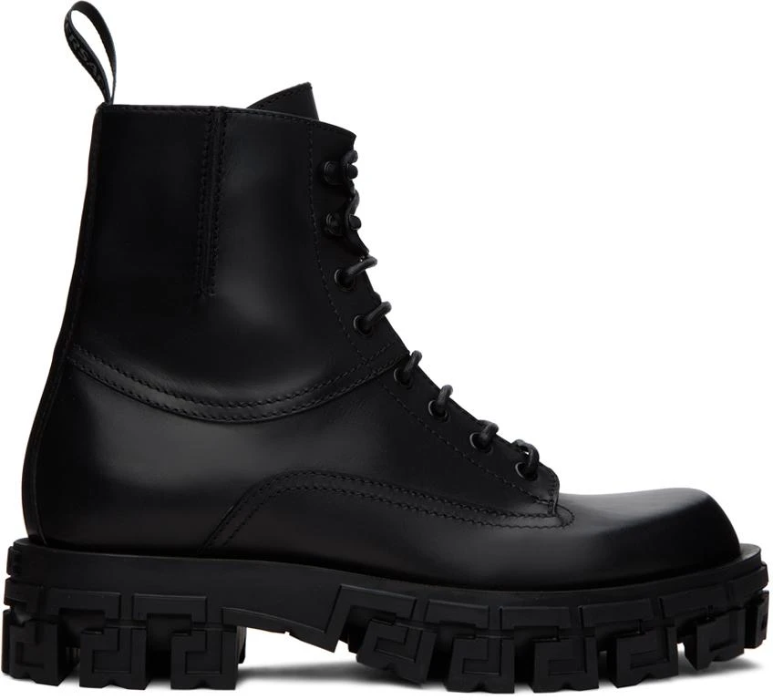 商品Versace|Black Greca Portico Boots,价格¥9212,第1张图片