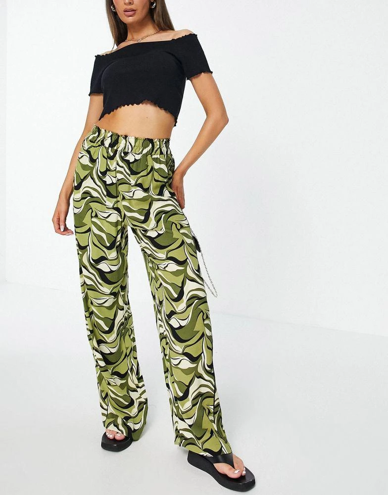 商品Y.A.S.|Y.A.S wavy printed wide leg trouser co-ord,价格¥197,第2张图片详细描述