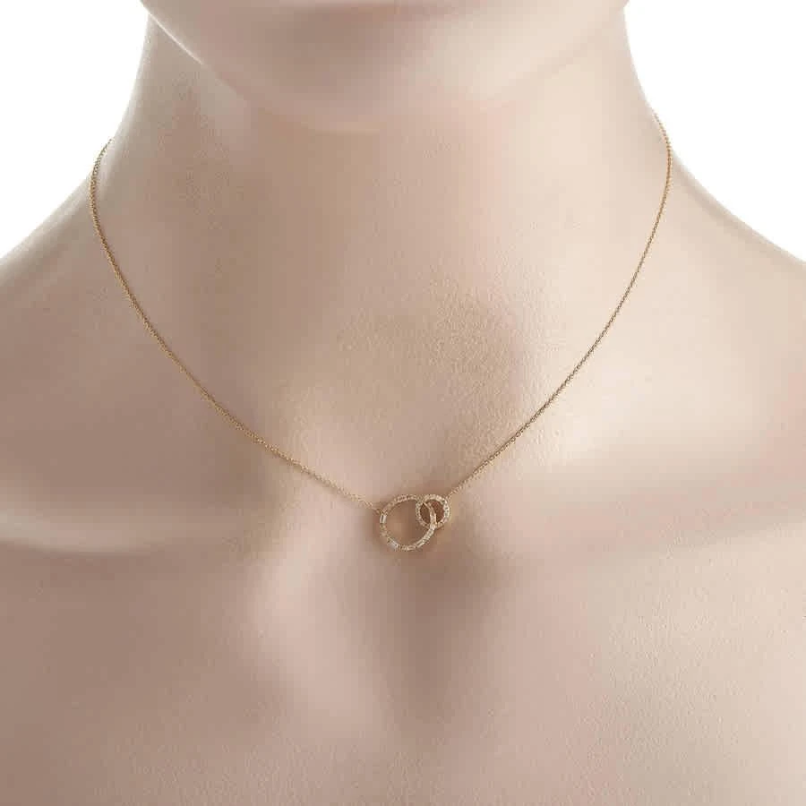 商品LB Exclusive|14K Yellow Gold 0.25ct Diamond Interlocking Circle Necklace,价格¥2414,第2张图片详细描述