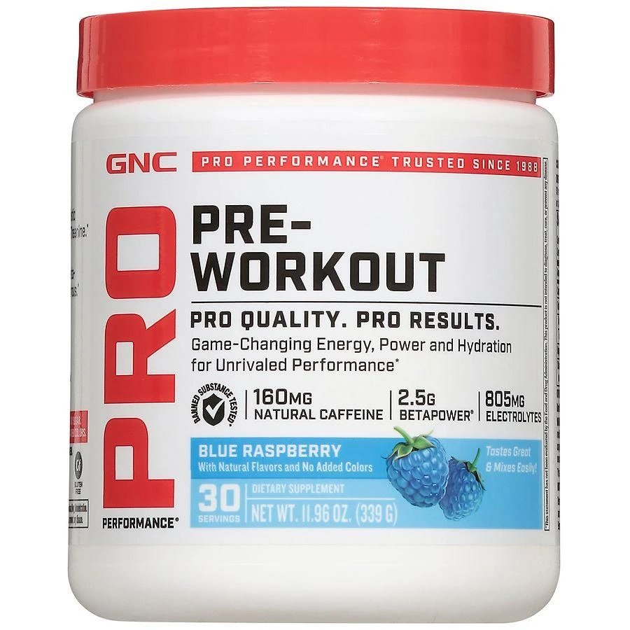 商品GNC Pro Performance|Pre-Workout Blue Raspberry,价格¥220,第5张图片详细描述