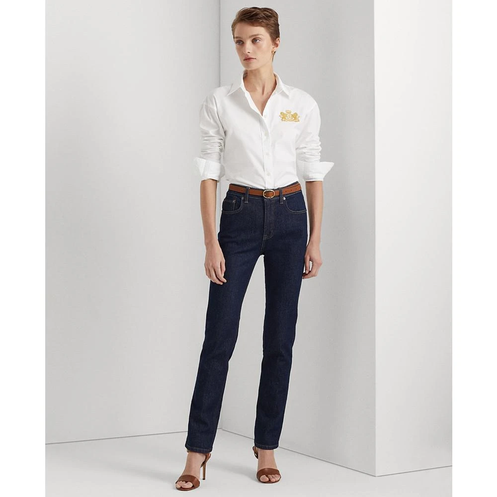 商品Ralph Lauren|Women's Long Sleeve Lion Crest Twill Shirt,价格¥517,第4张图片详细描述