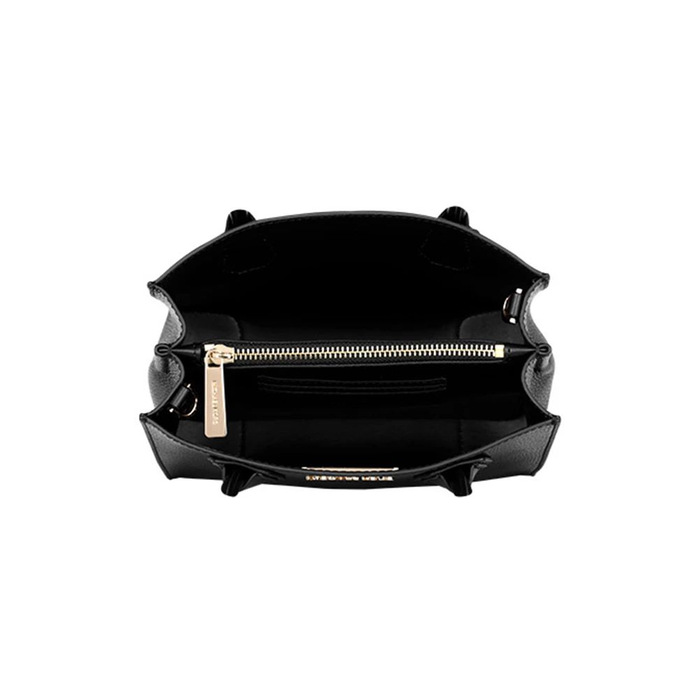 MICHAEL KORS 女士黑色荔枝纹牛皮革MERCER中号单肩斜挎手提包 35S1GM9M2L-BLACK 商品