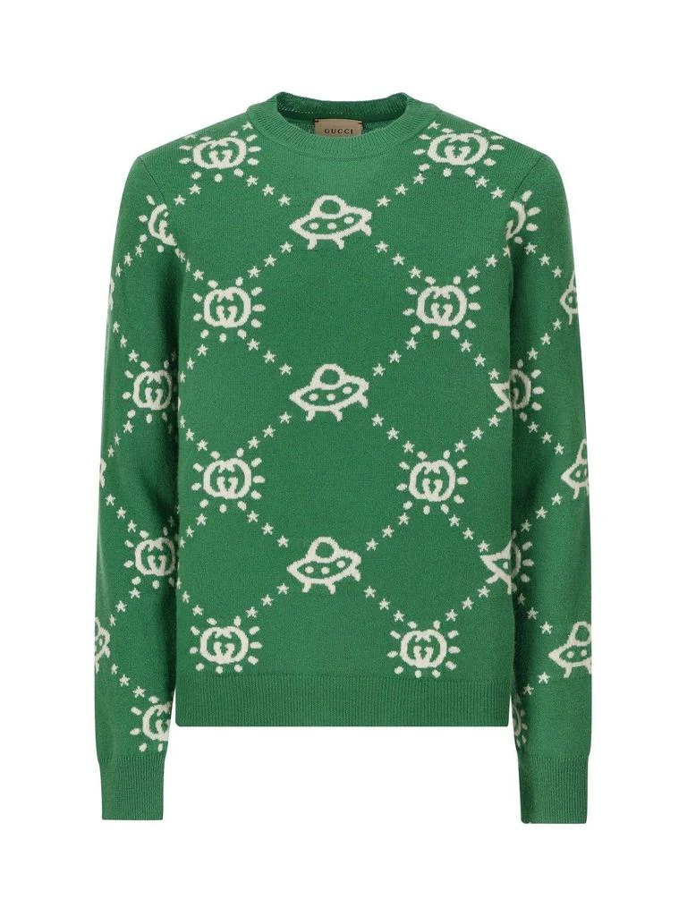 商品Gucci|Gg Ufo Intarsia Crewneck Jumper,价格¥3329,第1张图片