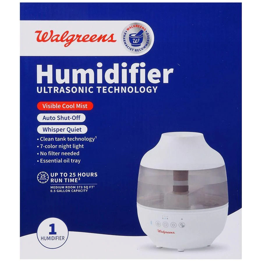 商品Walgreens|Humidifier Ultrasonic Technology 0.5 Gallon,价格¥241,第2张图片详细描述