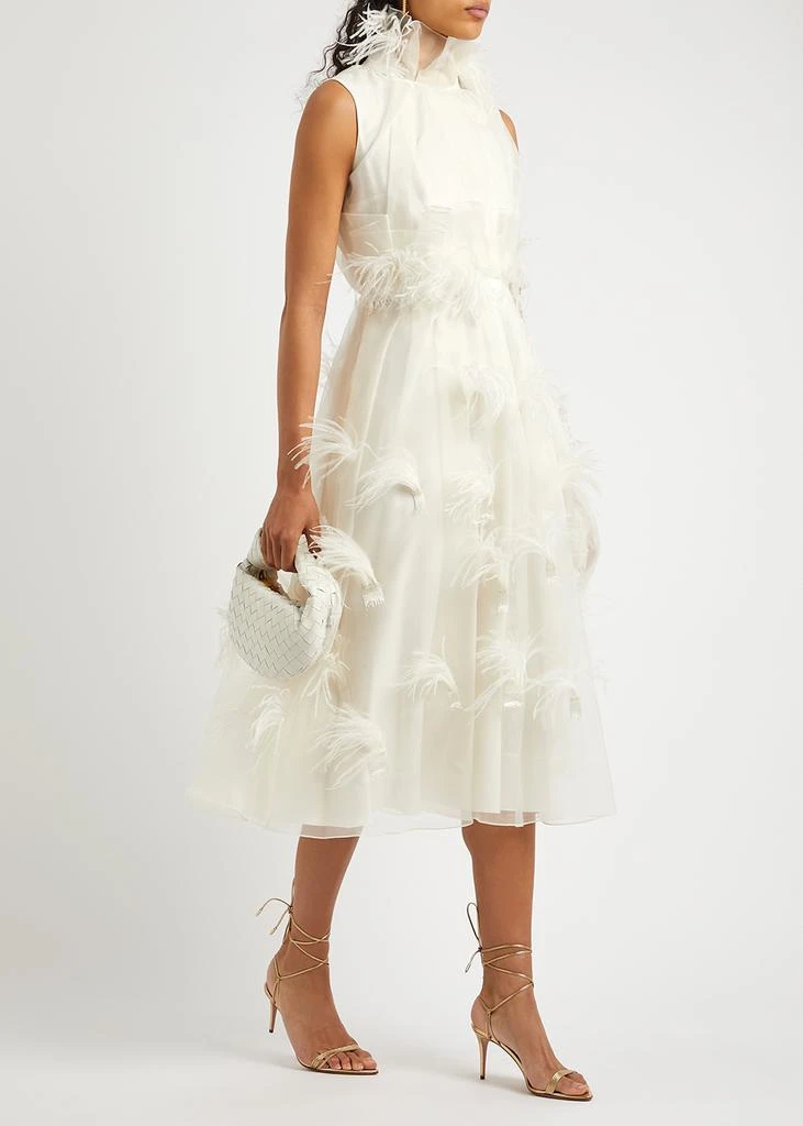 商品ROKSANDA|Karea ivory embellished silk-organza midi dress,价格¥14007,第4张图片详细描述
