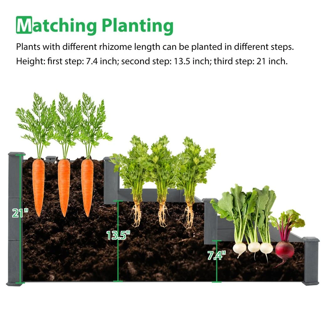 商品Simplie Fun|48.6 x 48.6 x 21in Raised Garden Bed,价格¥1382,第5张图片详细描述