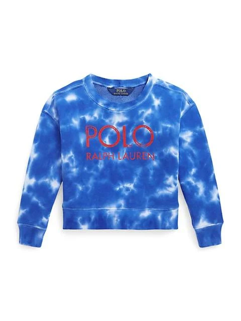 商品Ralph Lauren|Little Girl's Tie-Dye Logo Terry Sweatshirt,价格¥157,第1张图片