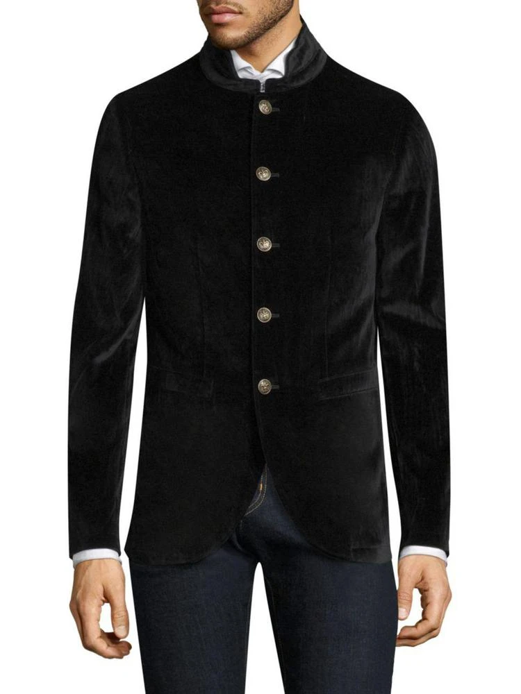 商品John Varvatos|Stand Collar Velvet Jacket,价格¥2673,第1张图片