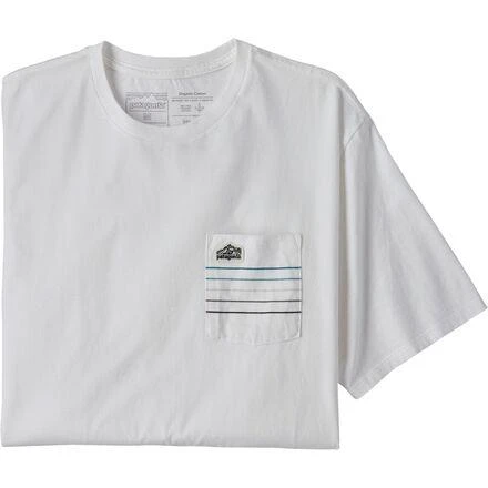 商品Patagonia|Line Logo Ridge Stripe Organic Pocket T-Shirt - Men's,价格¥173,第2张图片详细描述
