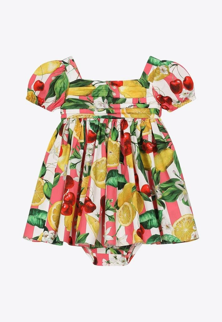 商品Dolce & Gabbana|Baby Girls Lemon and Cherry Print Dress,价格¥3953,第1张图片