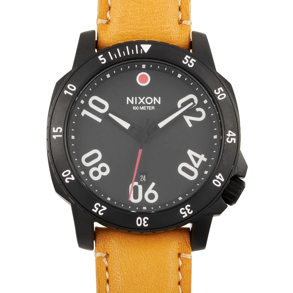 商品[二手商品] Nixon|Nixon Ranger Leather All Black / Goldenrod 44 mm Stainless Steel Watch A508 2448,价格¥1284,第1张图片