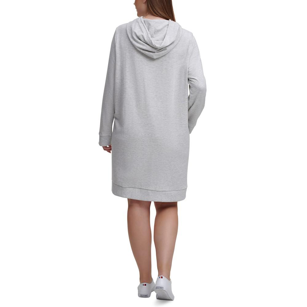 Plus Size Colorblocked Hoodie Dress商品第2张图片规格展示