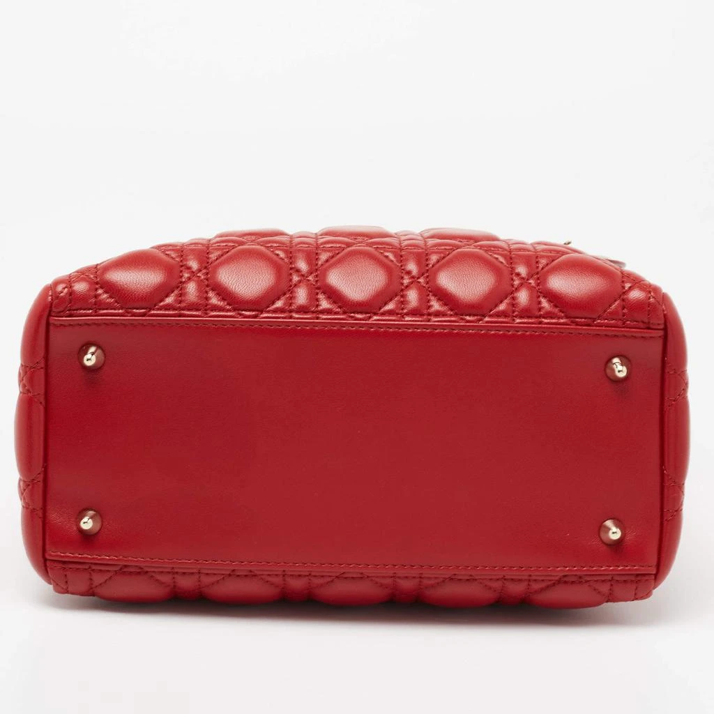 Dior Red Cannage Leather Medium Lady Dior Tote 商品