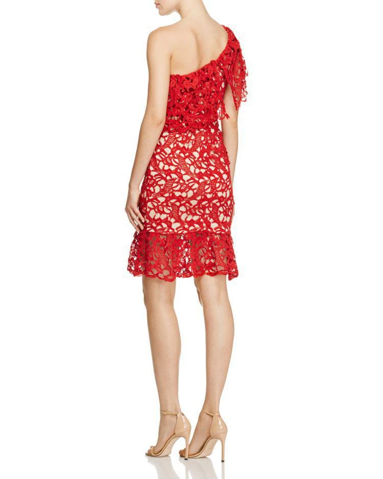 商品AQUA|One-Shoulder Ruffle Lace Dress - 100% Exclusive,价格¥385,第2张图片详细描述