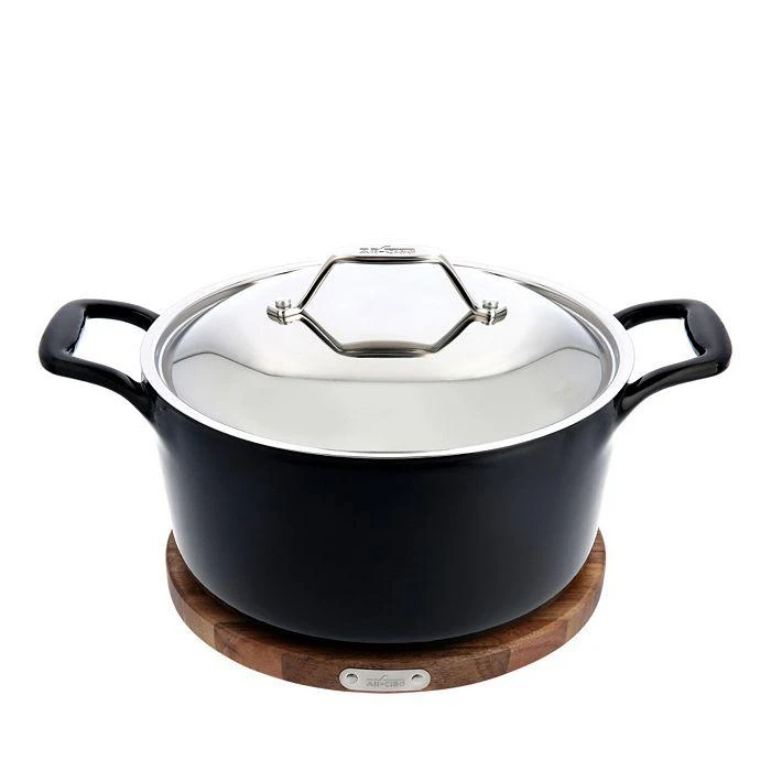 商品All-Clad|6 Quart Enameled Cast Iron Dutch Oven & Trivet,价格¥1712,第1张图片