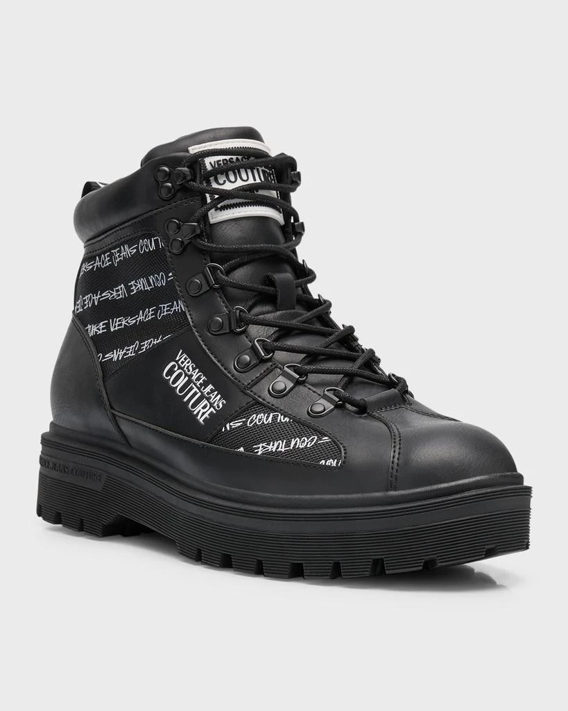 商品Versace|Men's Syrius Allover Logo Combat Boots,价格¥3256,第4张图片详细描述