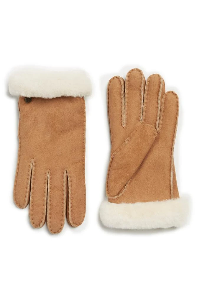 商品UGG|UGG Genuine Dyed Shearling Slim Side Vent Gloves,价格¥753,第1张图片