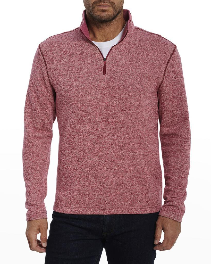 商品Robert Graham|Men's Handley Melange Quarter-Zip Sweatshirt,价格¥644,第1张图片